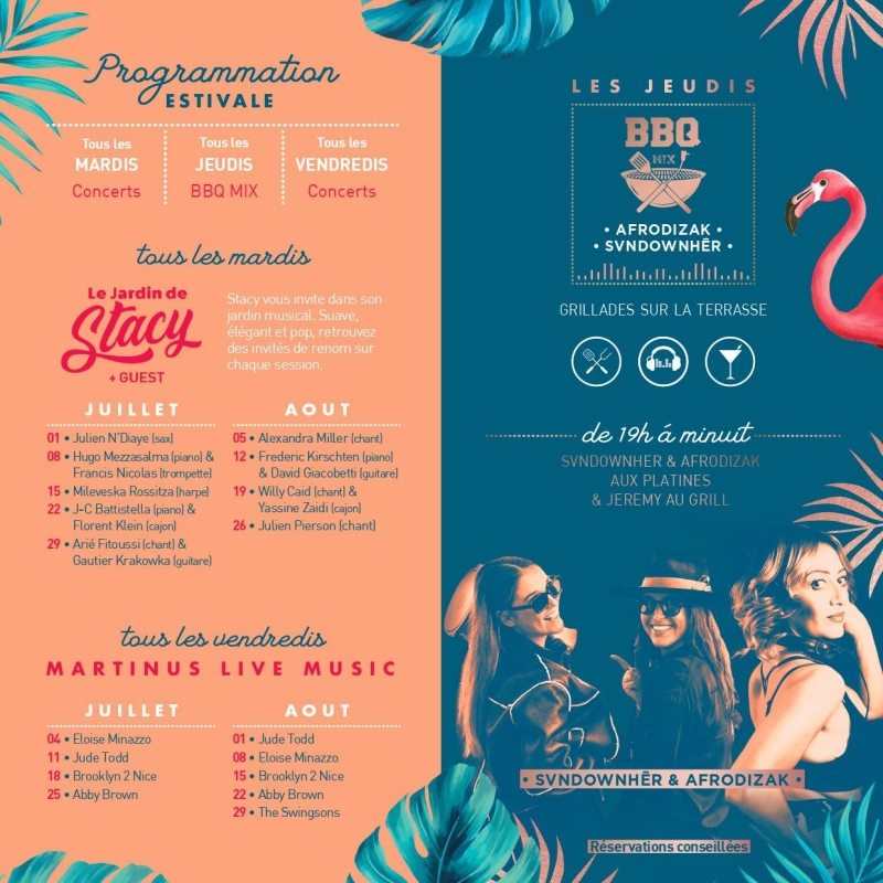 Événements - Le Martinus - Restaurant Fréjus - Restaurant Saint Aygulf